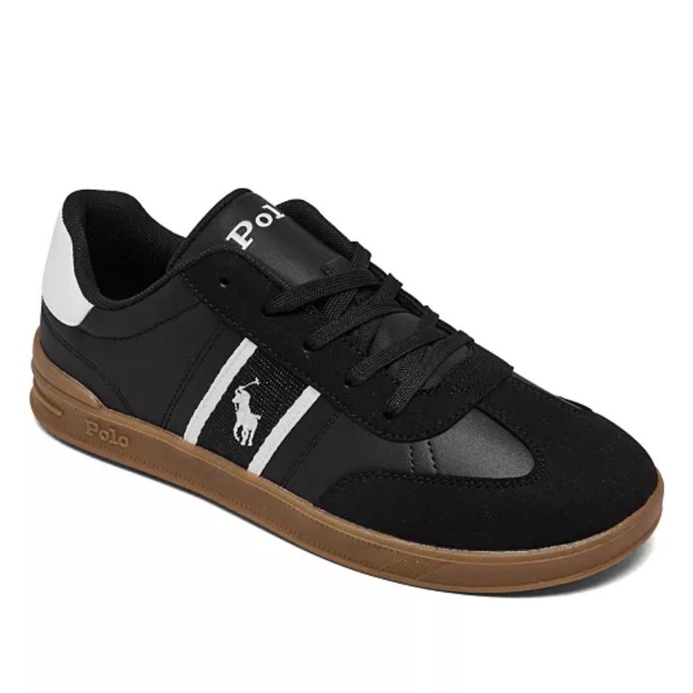Polo Ralph Lauren Big Kids Heritage Court II T-Toe Casual Sneakers